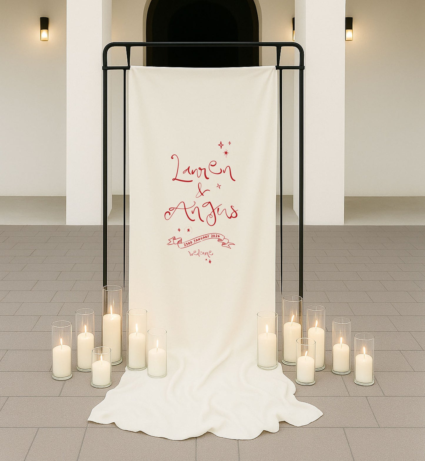 Luna Cloth Welcome Sign