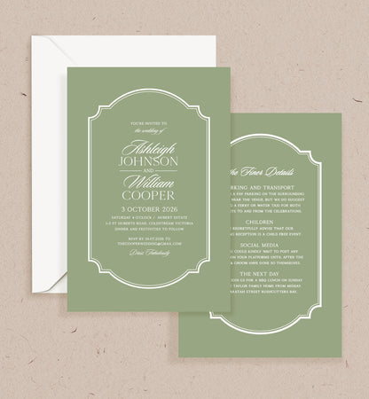 Heirloom Double-sided Invitation