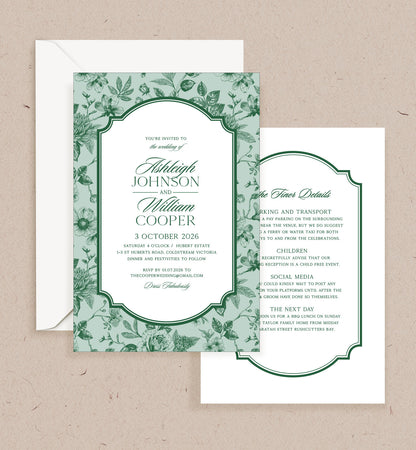 Heirloom Double-sided Invitation