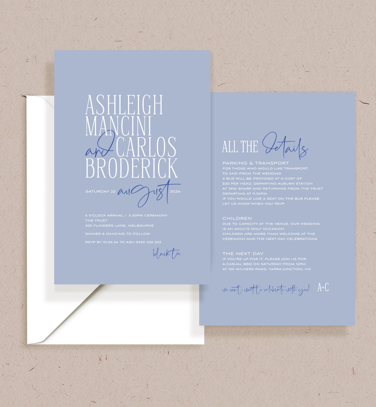 Vogue Double-sided Invitation