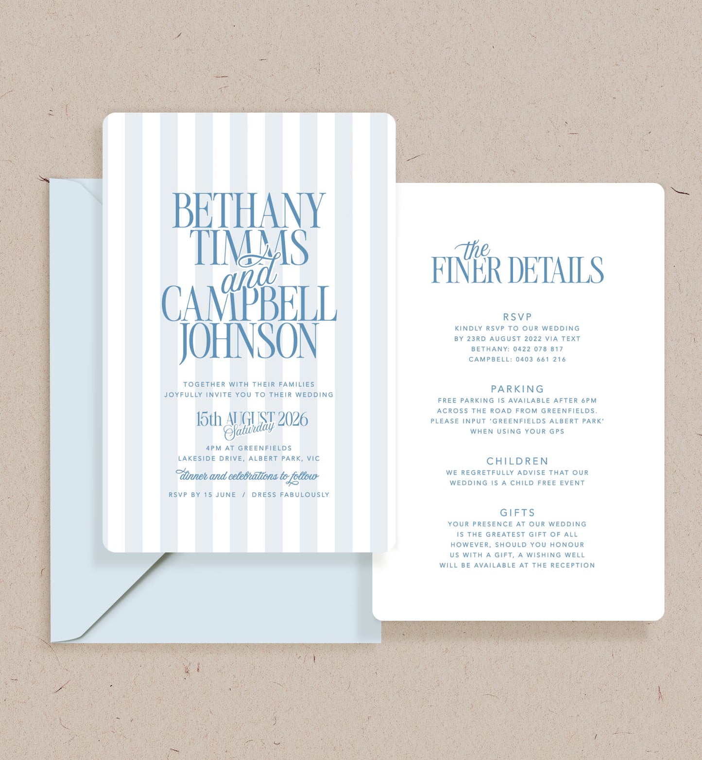 Country Club Double-sided Invitation