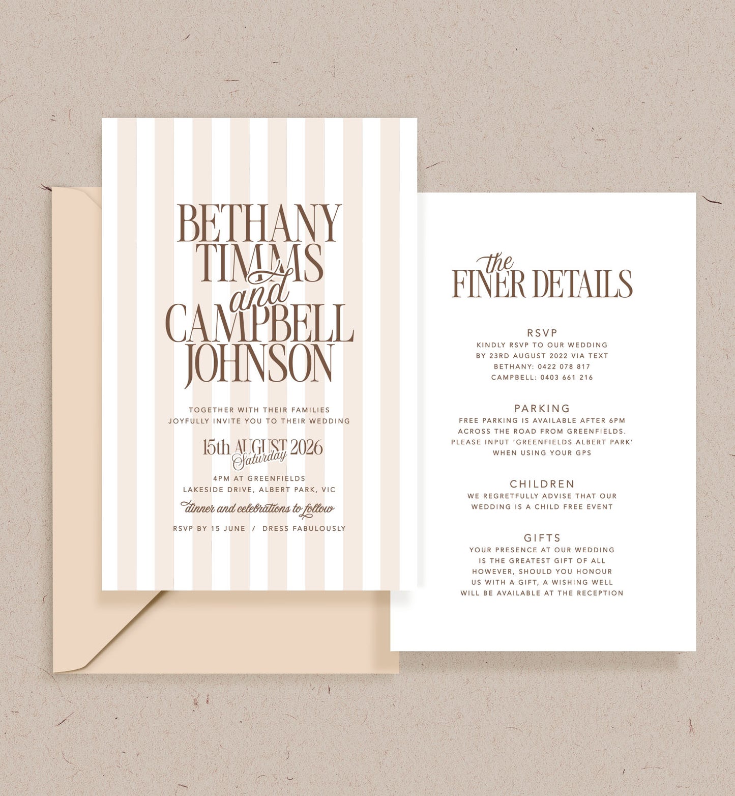 Country Club Double-sided Invitation