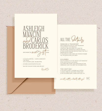 Vogue Double-sided Invitation