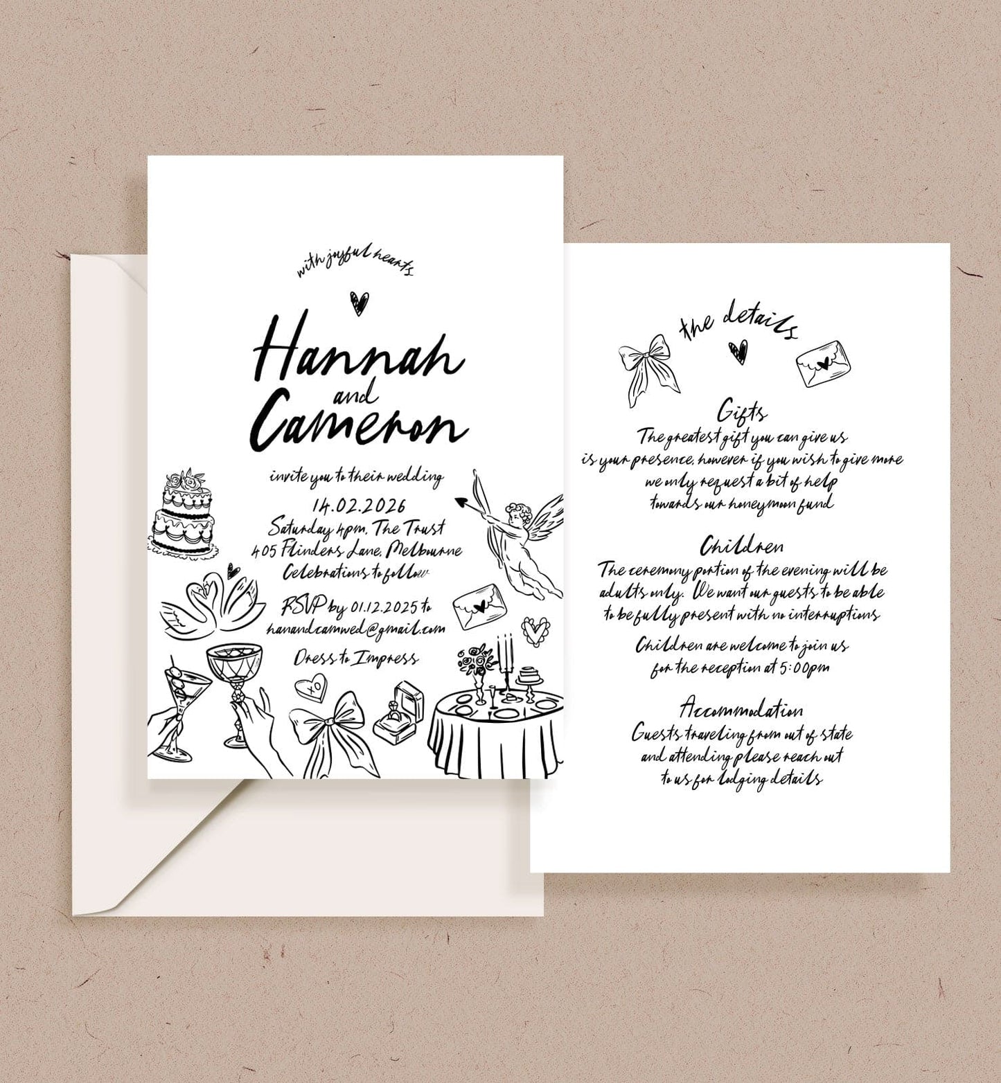 Memento Double-sided Invitation