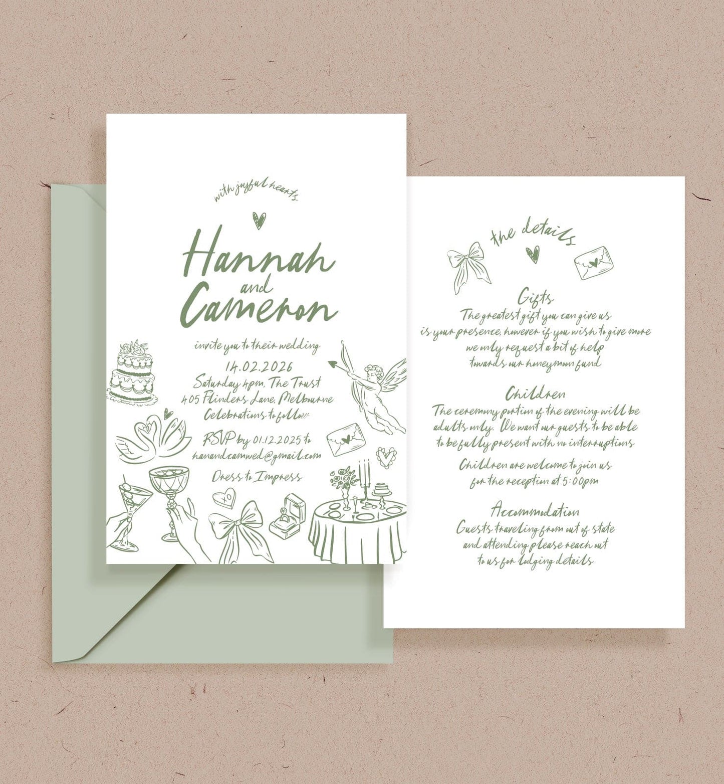 Memento Double-sided Invitation