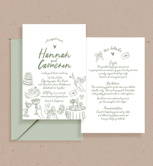 Memento Double-sided Invitation
