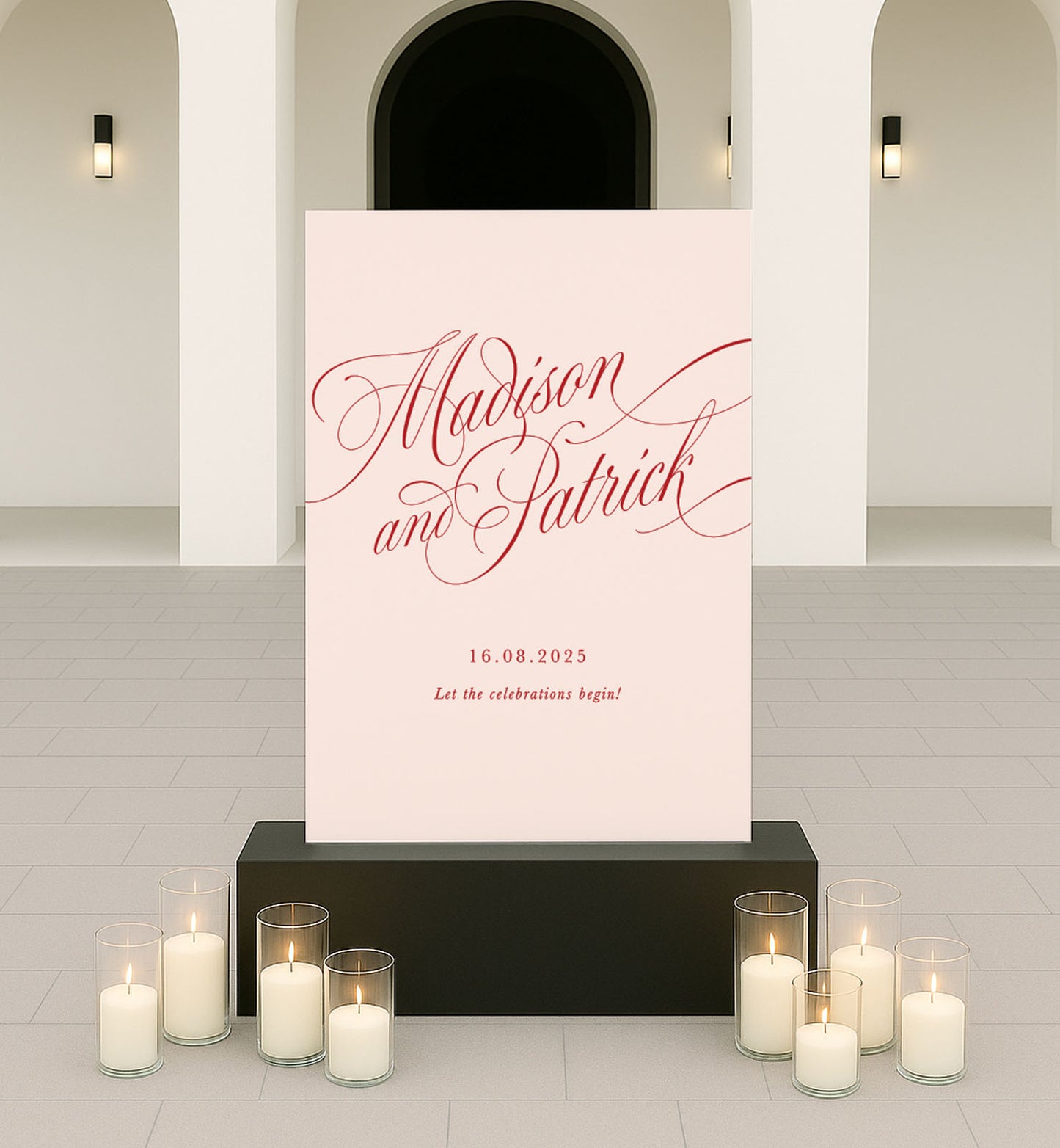 Manuscript Welcome Sign
