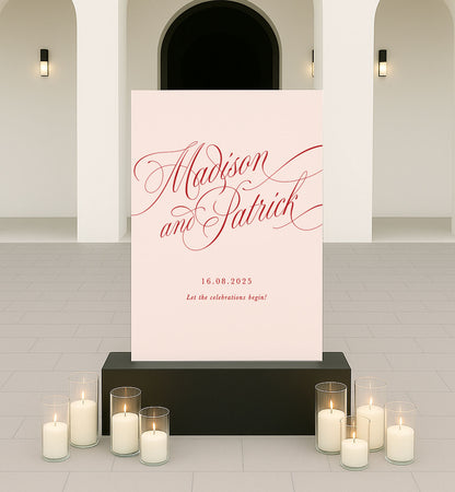 Manuscript Welcome Sign