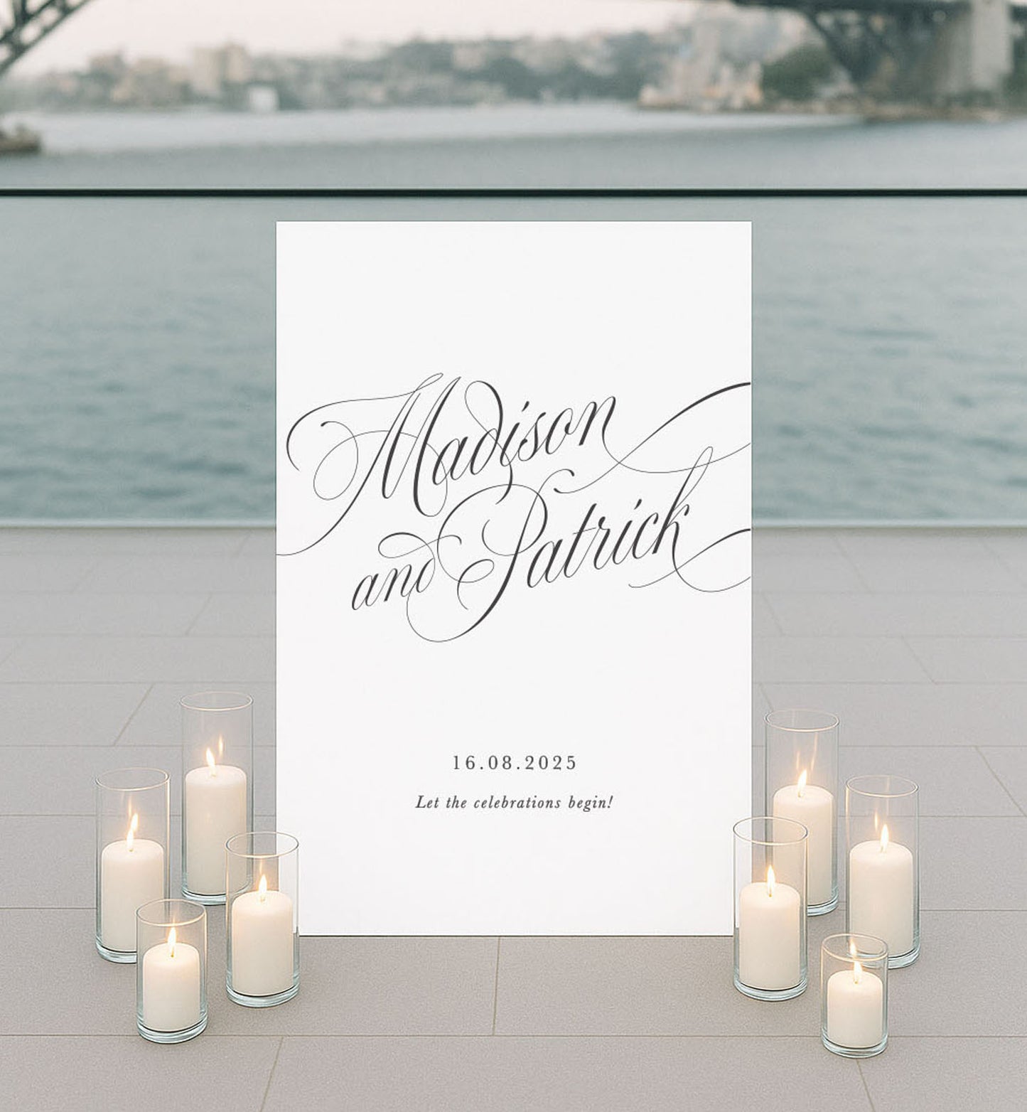 Manuscript Welcome Sign