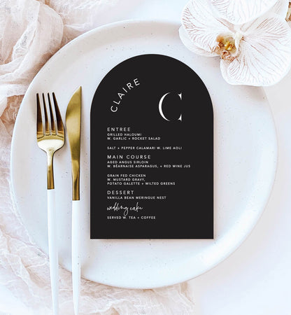 Initials Menu