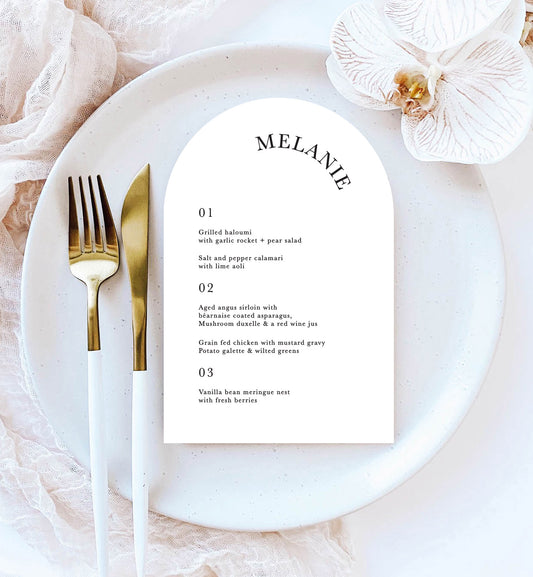 Minimalist Menu