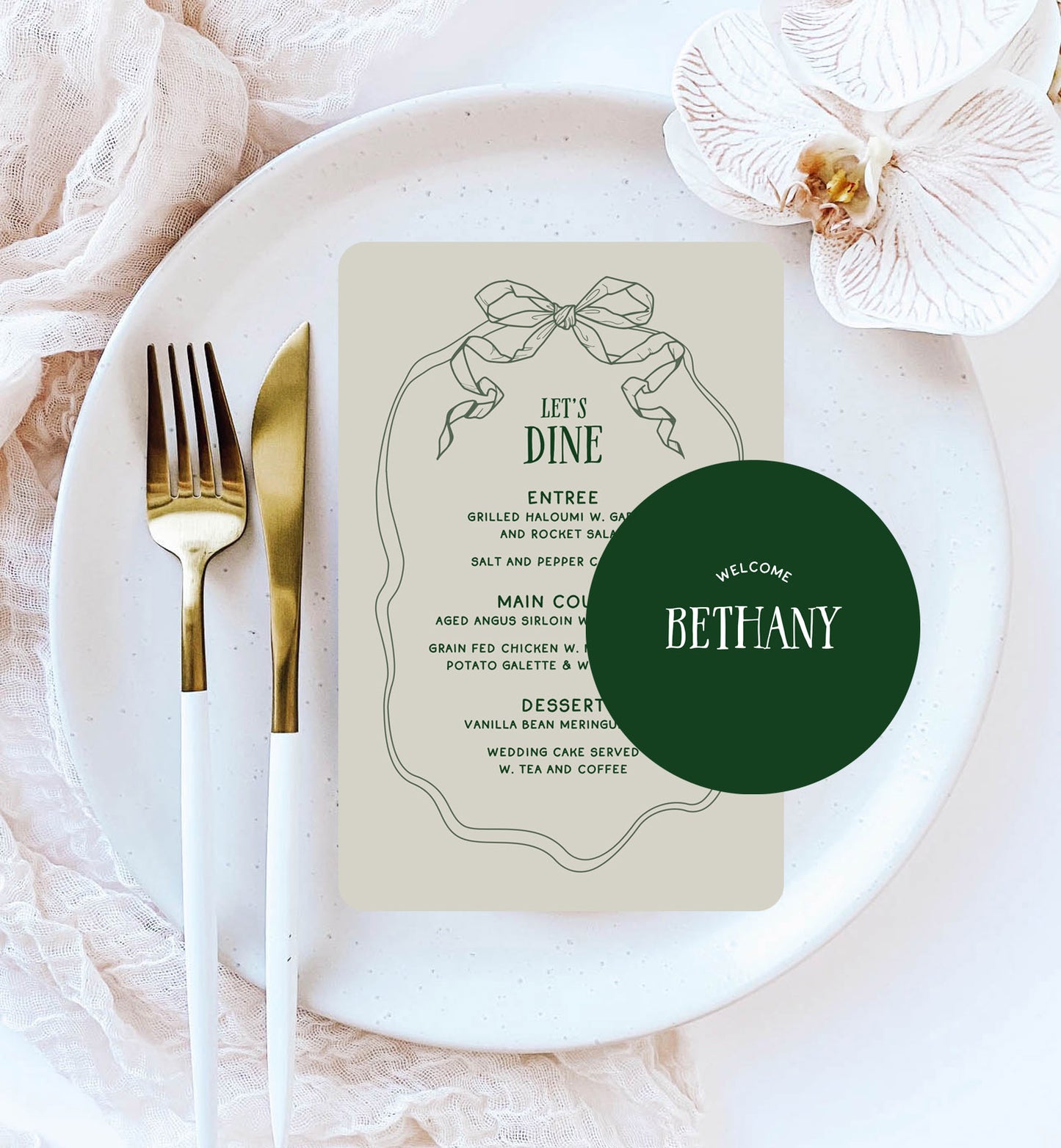 Ribbon Place Setting Package