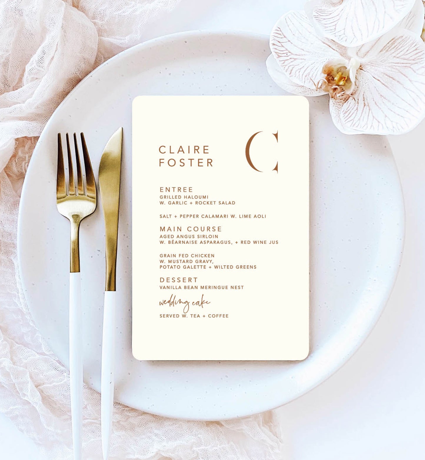 Initials Menu