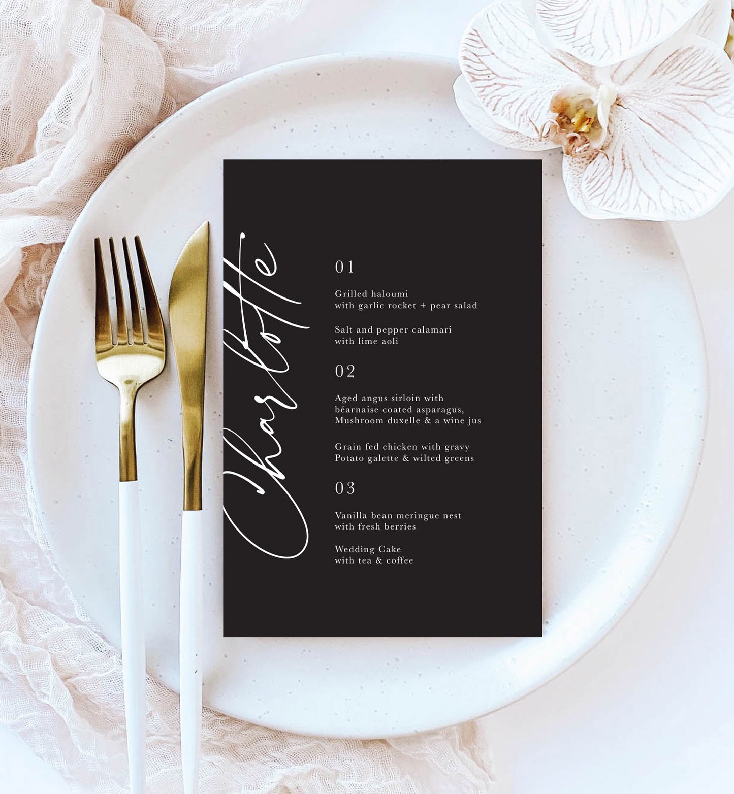 Tuxedo Menu