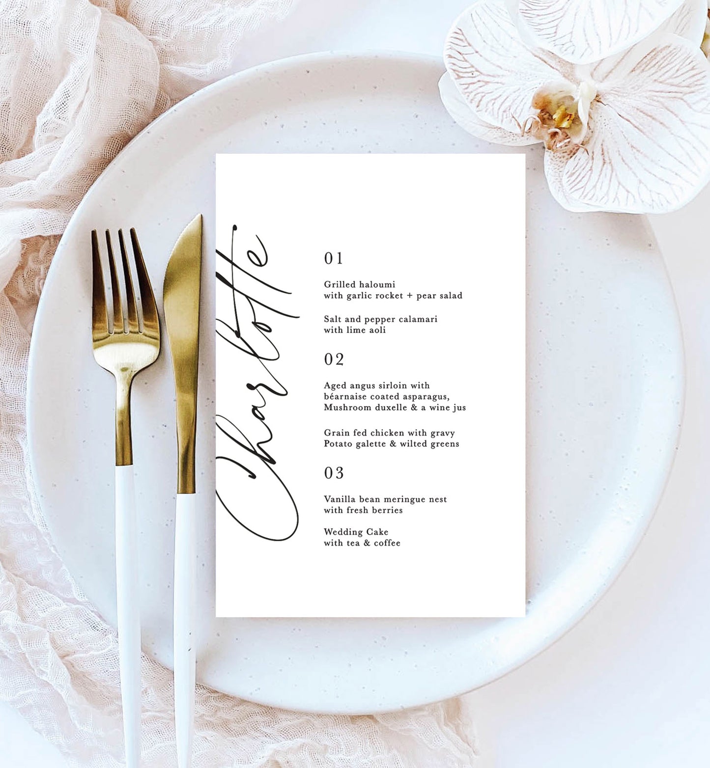 Tuxedo Menu