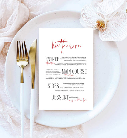 Vogue Menu