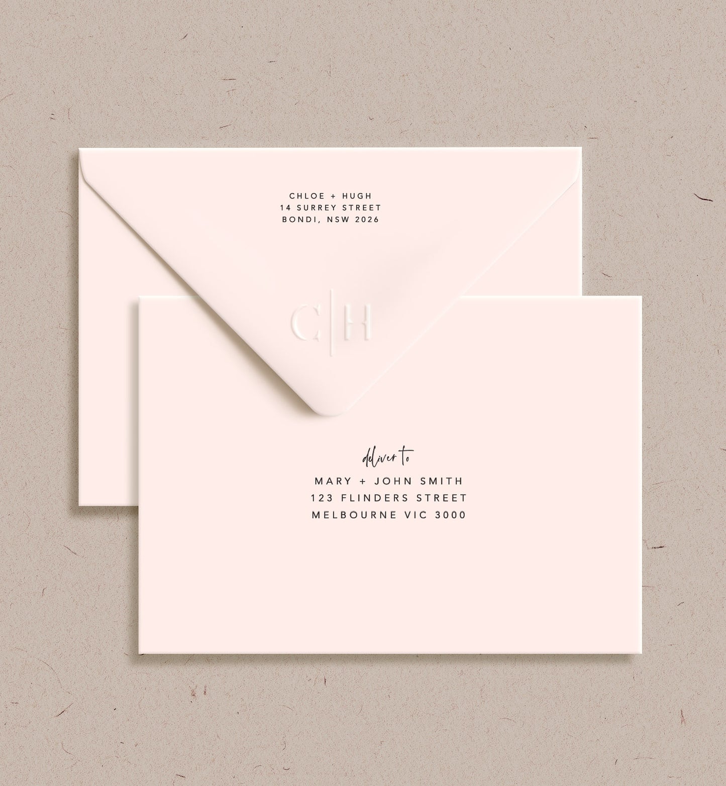 Initials Printed Envelope