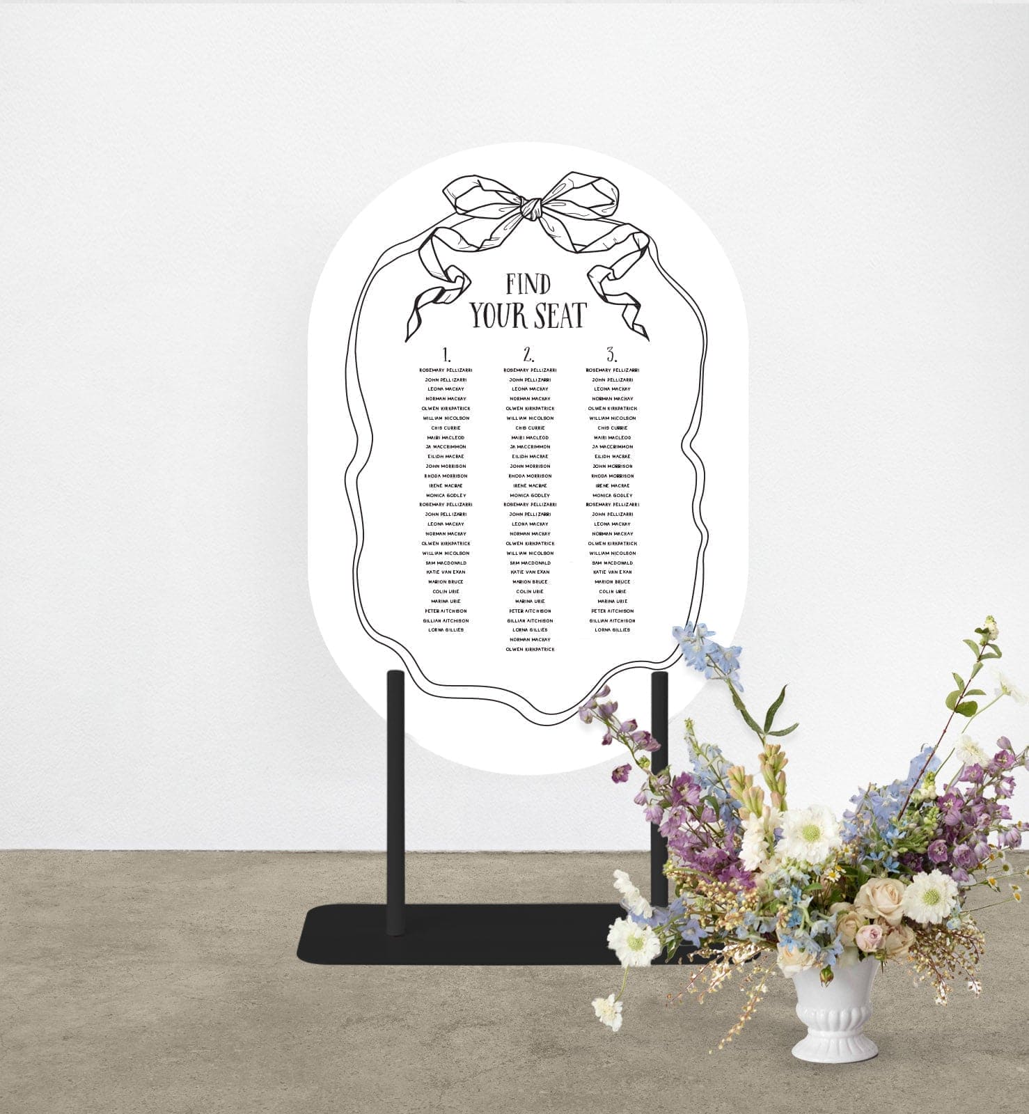Seating Chart Signs & Plans for Wedding – State of Elliott