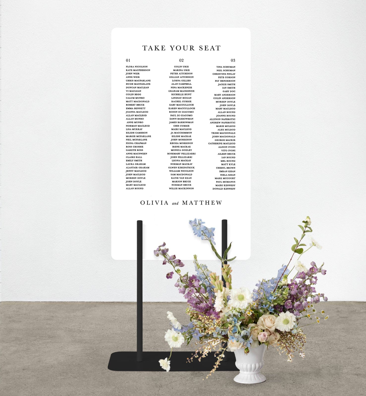 Seating Chart Signs & Plans for Wedding – State of Elliott