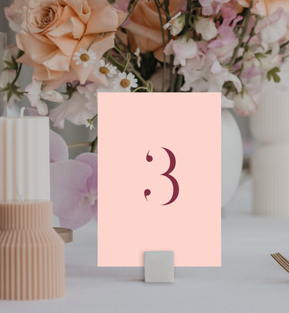 Initials Table Number Set