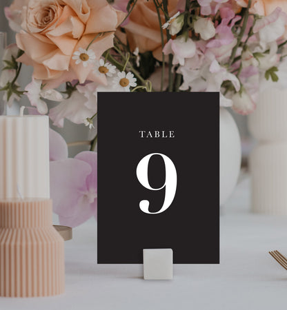 Minimalist Table Number Set