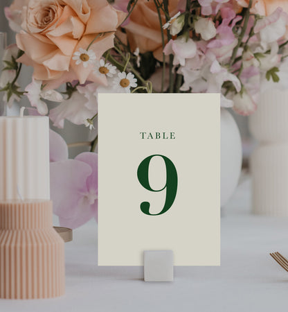 Minimalist Table Number Set