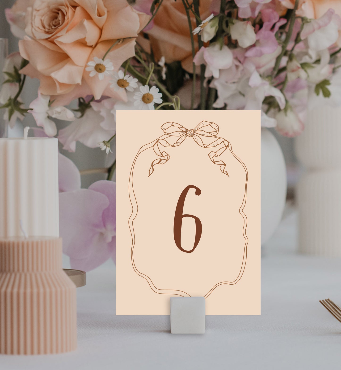 Ribbon Table Number Set