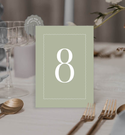 Vanderbilt Table Number Set