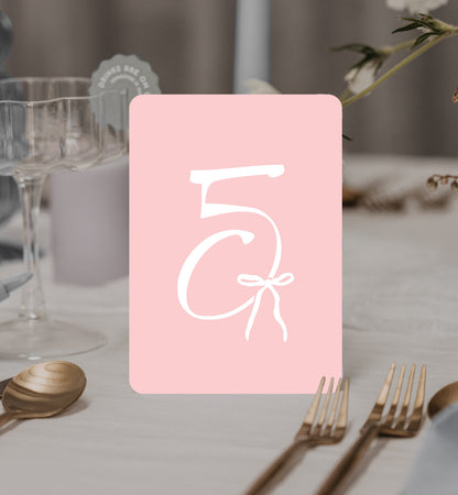 The Bow Table Number Set