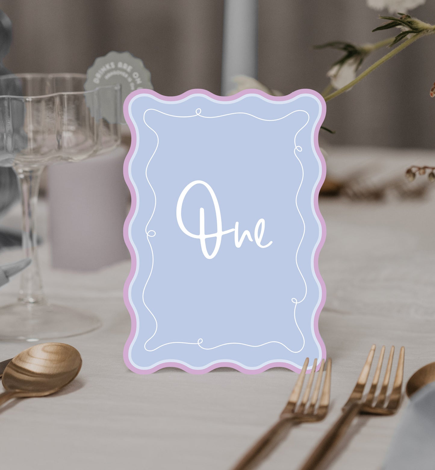 Wonderland Table Number Set