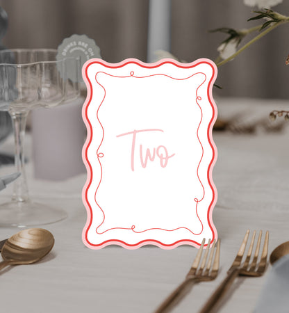 Wonderland Table Number Set