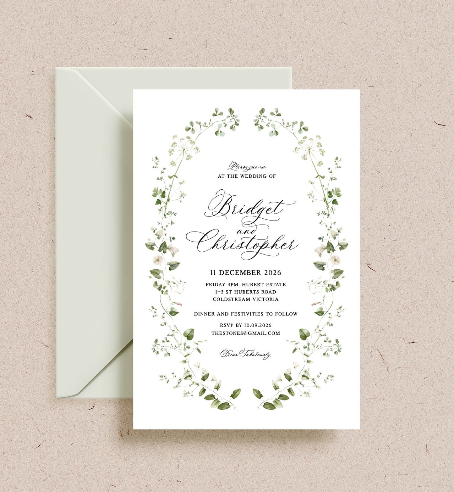 Secret Garden Invitation