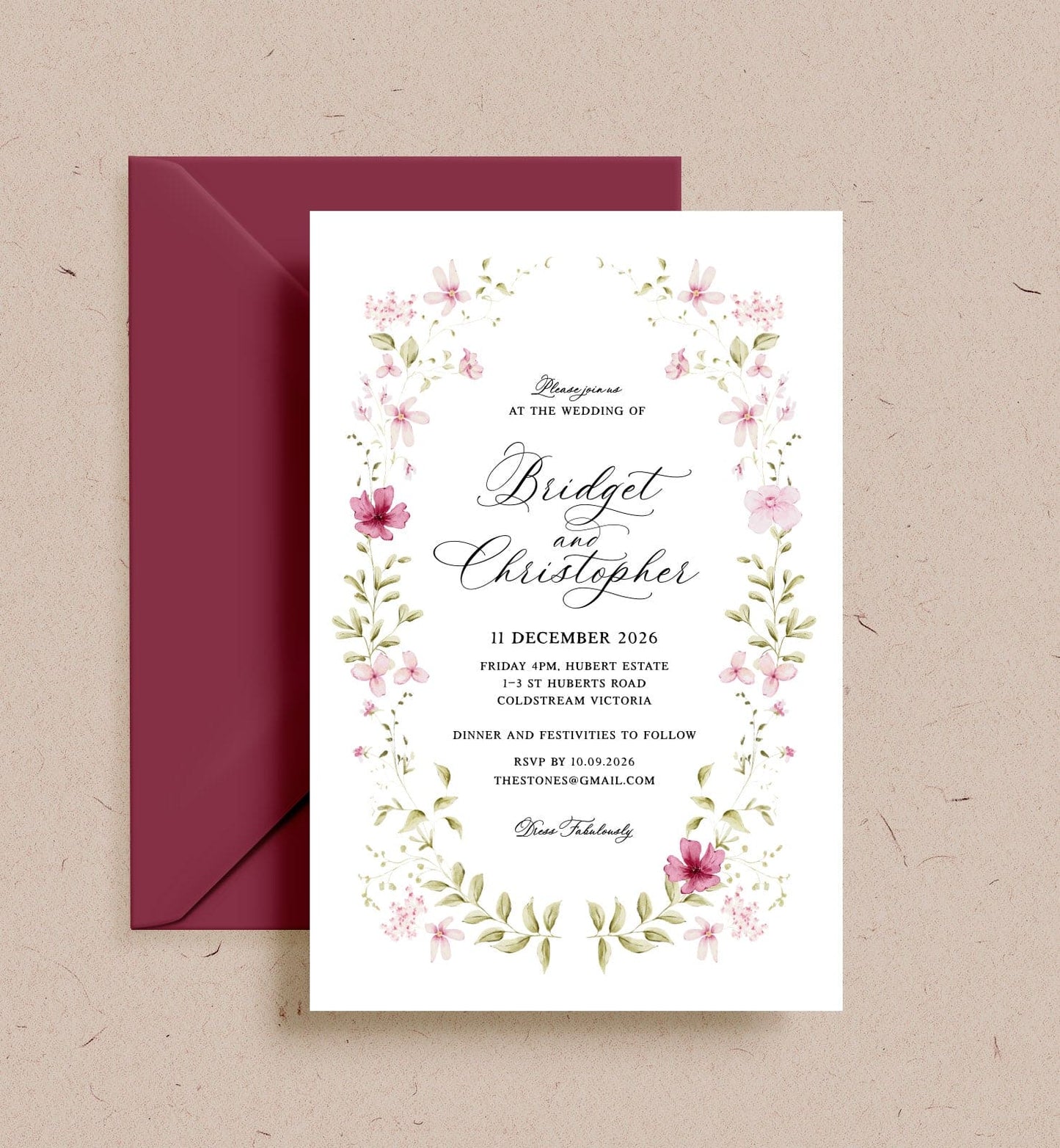 Secret Garden Invitation