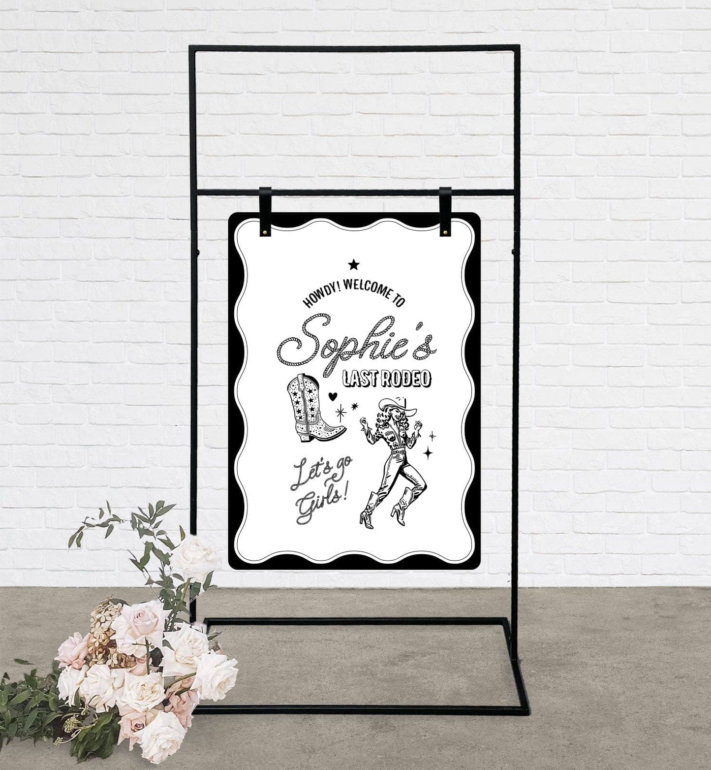 Last Rodeo Bridal Shower Sign