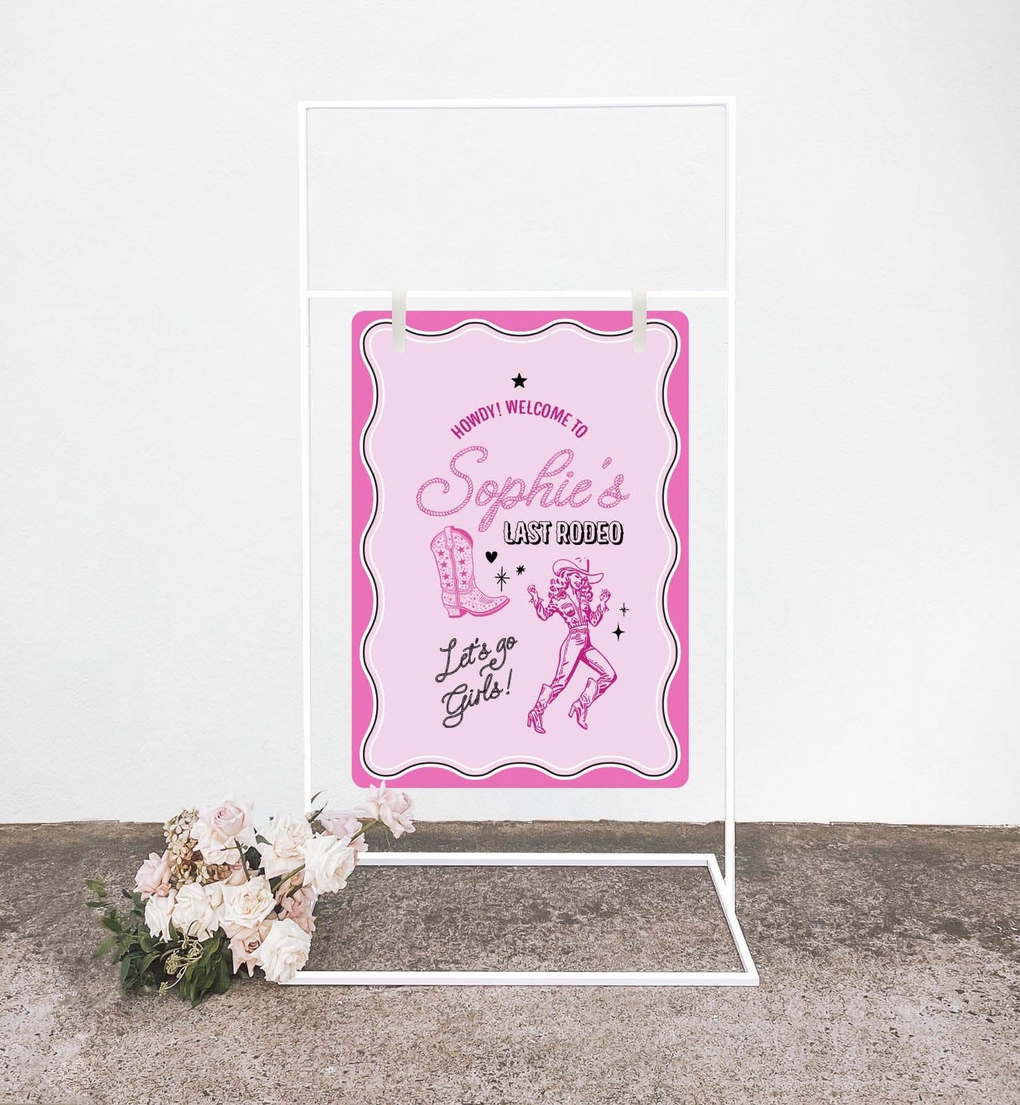 Last Rodeo Bridal Shower Sign