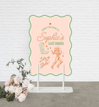 Last Rodeo Bridal Shower Sign